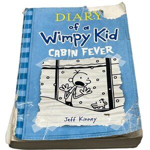 Diary of a wimpy kid cabin fever book jeff kinney #6 paperback book blue READ